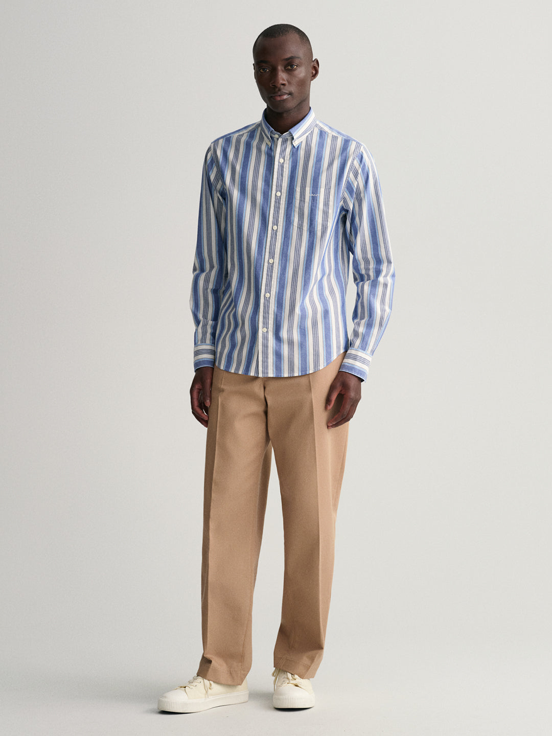 Gant Blue Untucked Striped Regular Fit Shirt