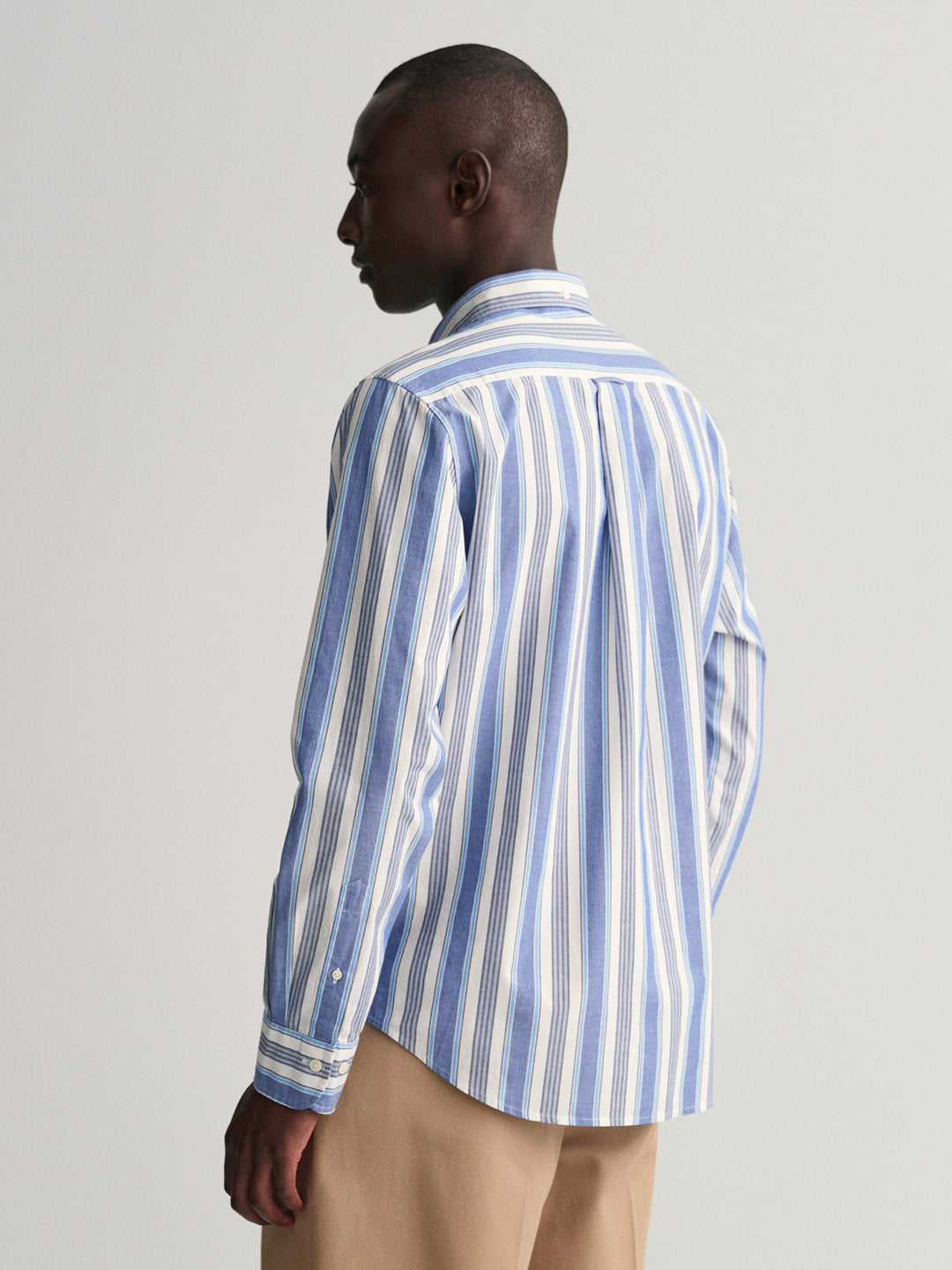 Gant Blue Untucked Striped Regular Fit Shirt