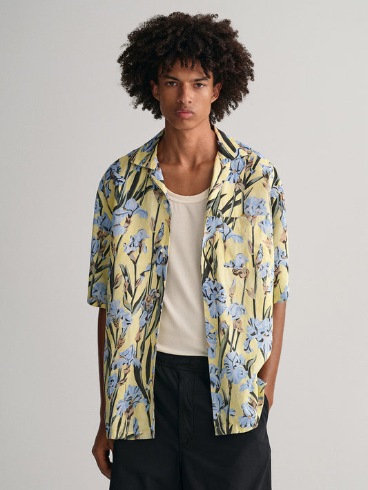 Gant Multi Iris Floral Print Relaxed Fit Shirt