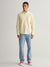 Gant Yellow Untucked Wide Broadcloth Striped Regular Fit Shirt