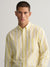 Gant Yellow Untucked Wide Broadcloth Striped Regular Fit Shirt