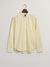 Gant Yellow Untucked Wide Broadcloth Striped Regular Fit Shirt