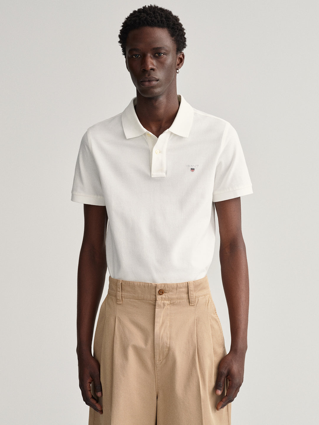 Gant White Regular Fit Polo T-Shirt