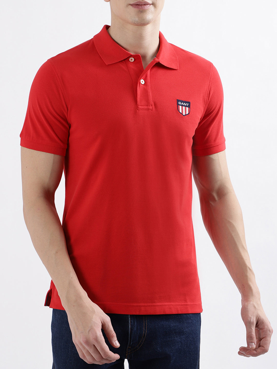 Gant Red Fashion Regular Fit Polo T-Shirt