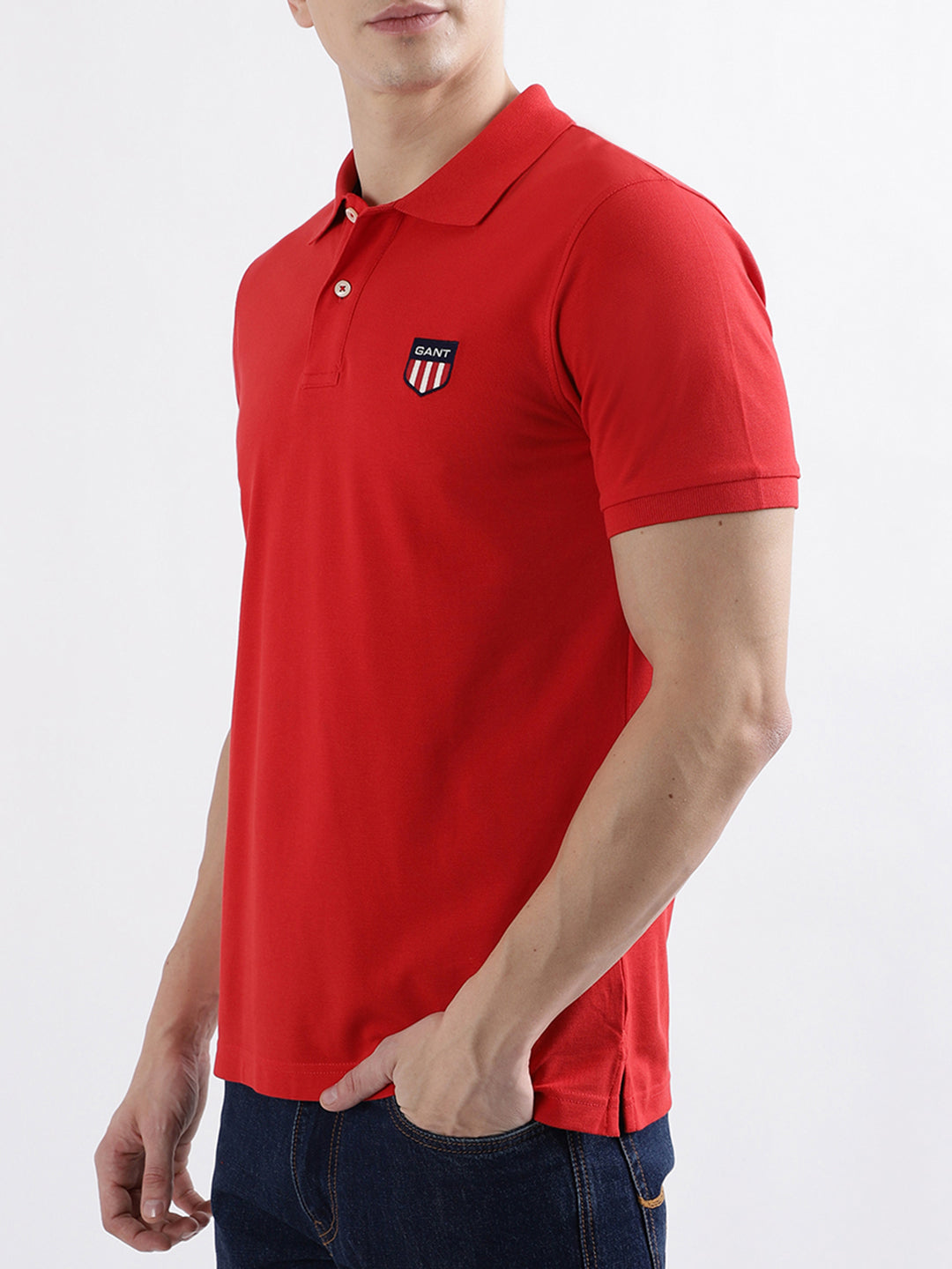 Gant Red Fashion Regular Fit Polo T-Shirt