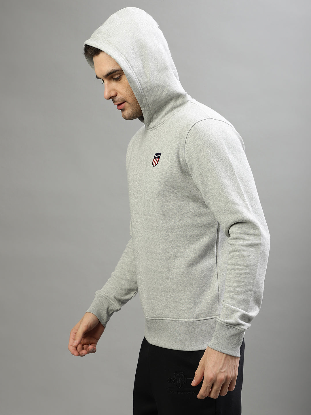 Gant Men Solid Hooded Full Sleeves Sweatshirt