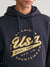 Gant Men Blue Printed Hooded Sweatshirt