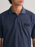 Gant Navy Fashion Relaxed Fit Polo T-Shirt