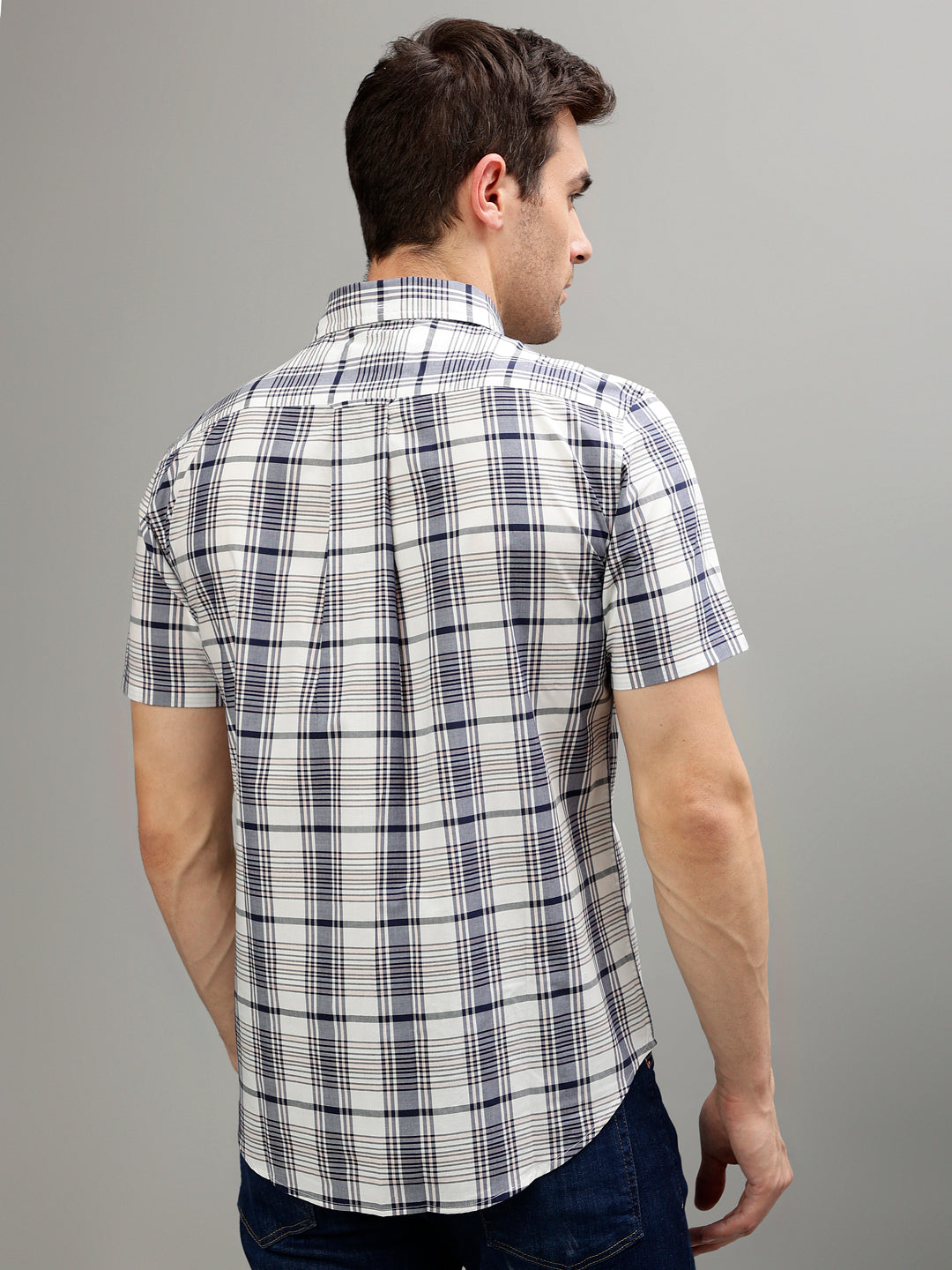 Gant White Fashion Checked Regular Fit Shirt