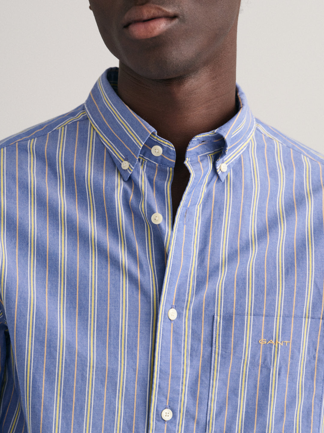 Gant Blue Fashion Striped Regular Fit Shirt