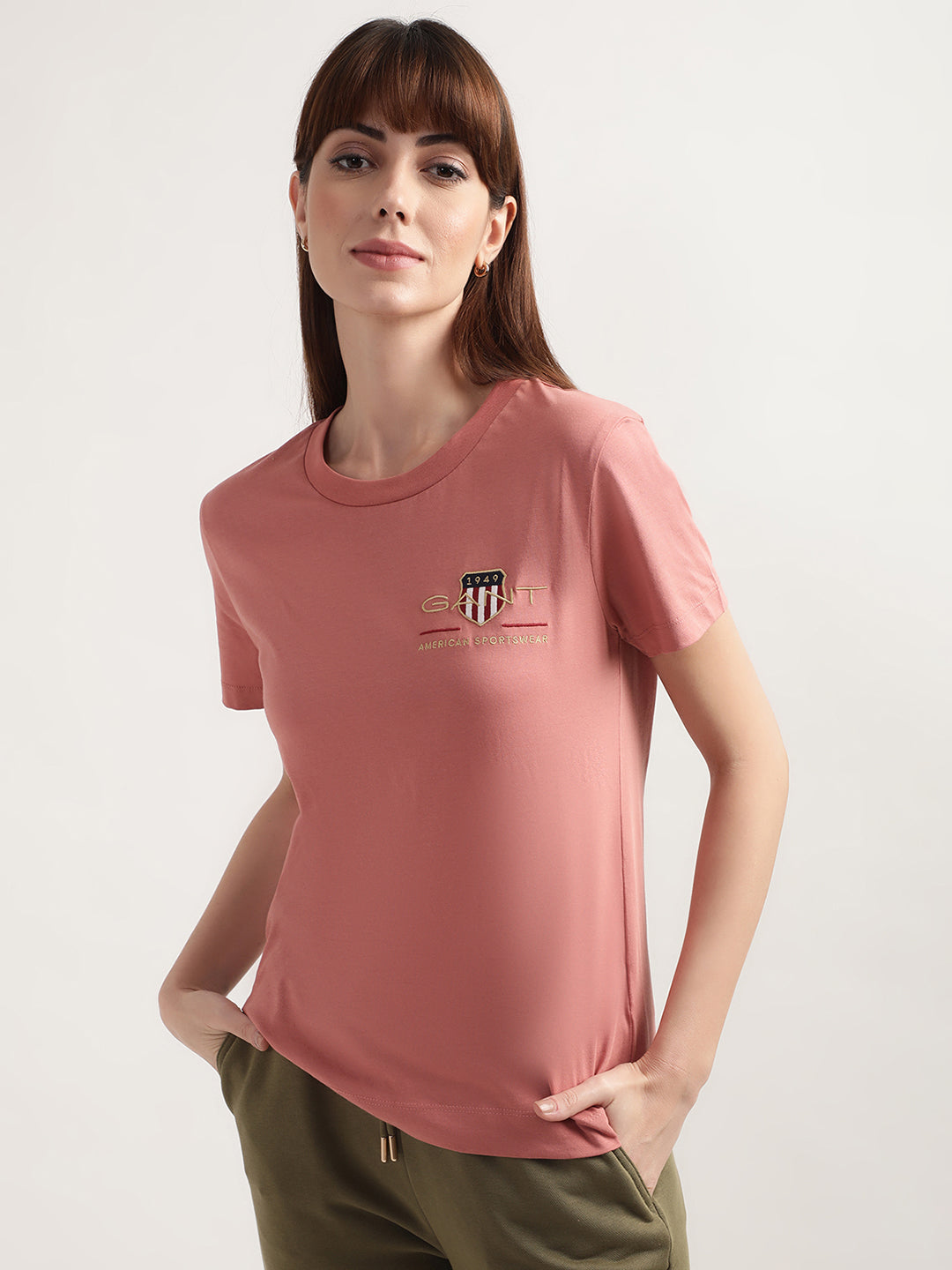 Gant Terracotta Pink Regular Fit T-Shirt