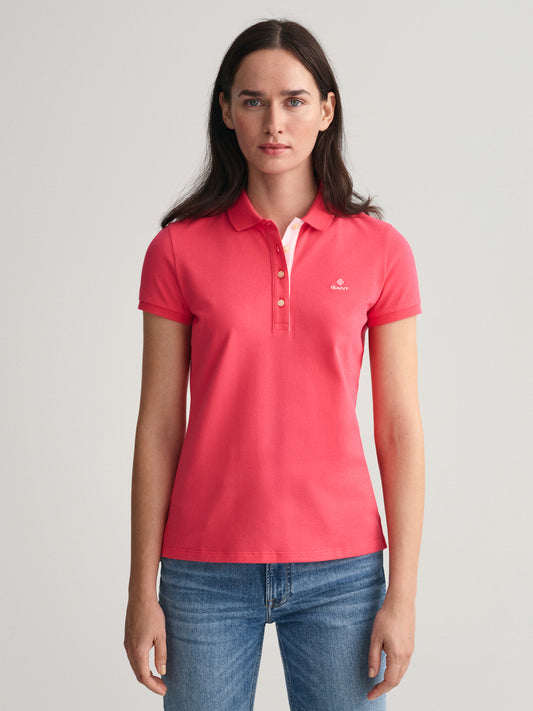 Gant Pink Preppy Regular Fit Polo T-Shirt