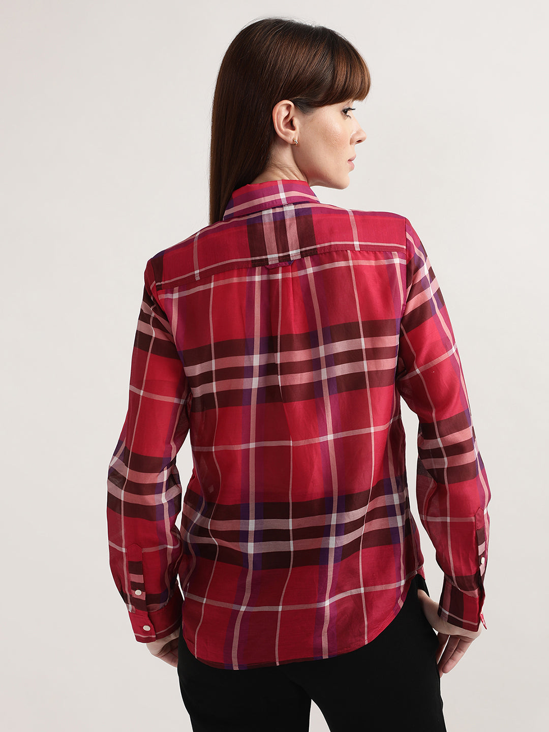 Gant Red Checked Relaxed Fit Shirt