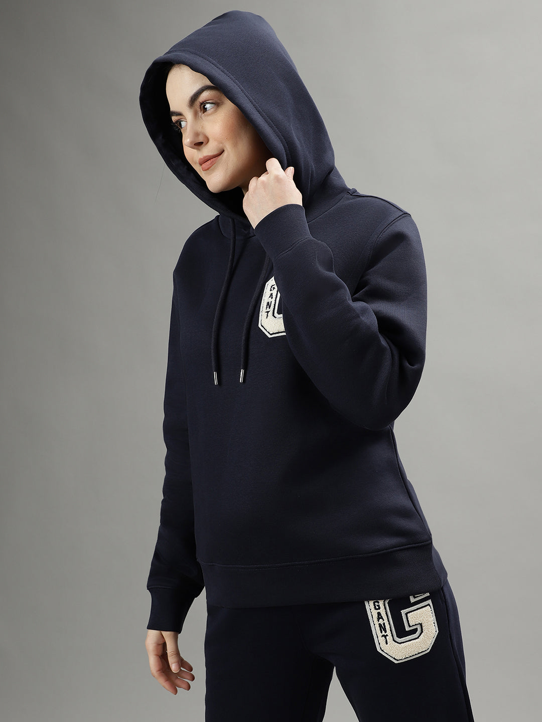 Womens navy blue hot sale zip up sweatshirt