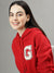 Gant Women Red Solid Hooded Long Sleeves Sweatshirts