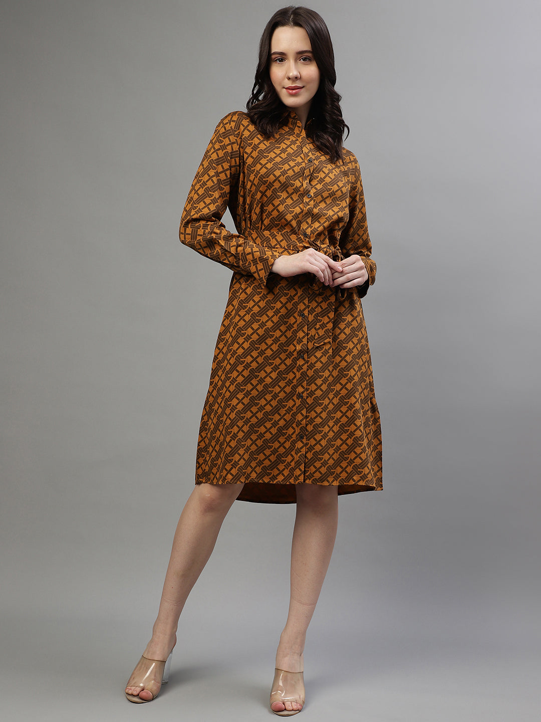 Gant Women Printed Spread Collar Full Sleeve Dress