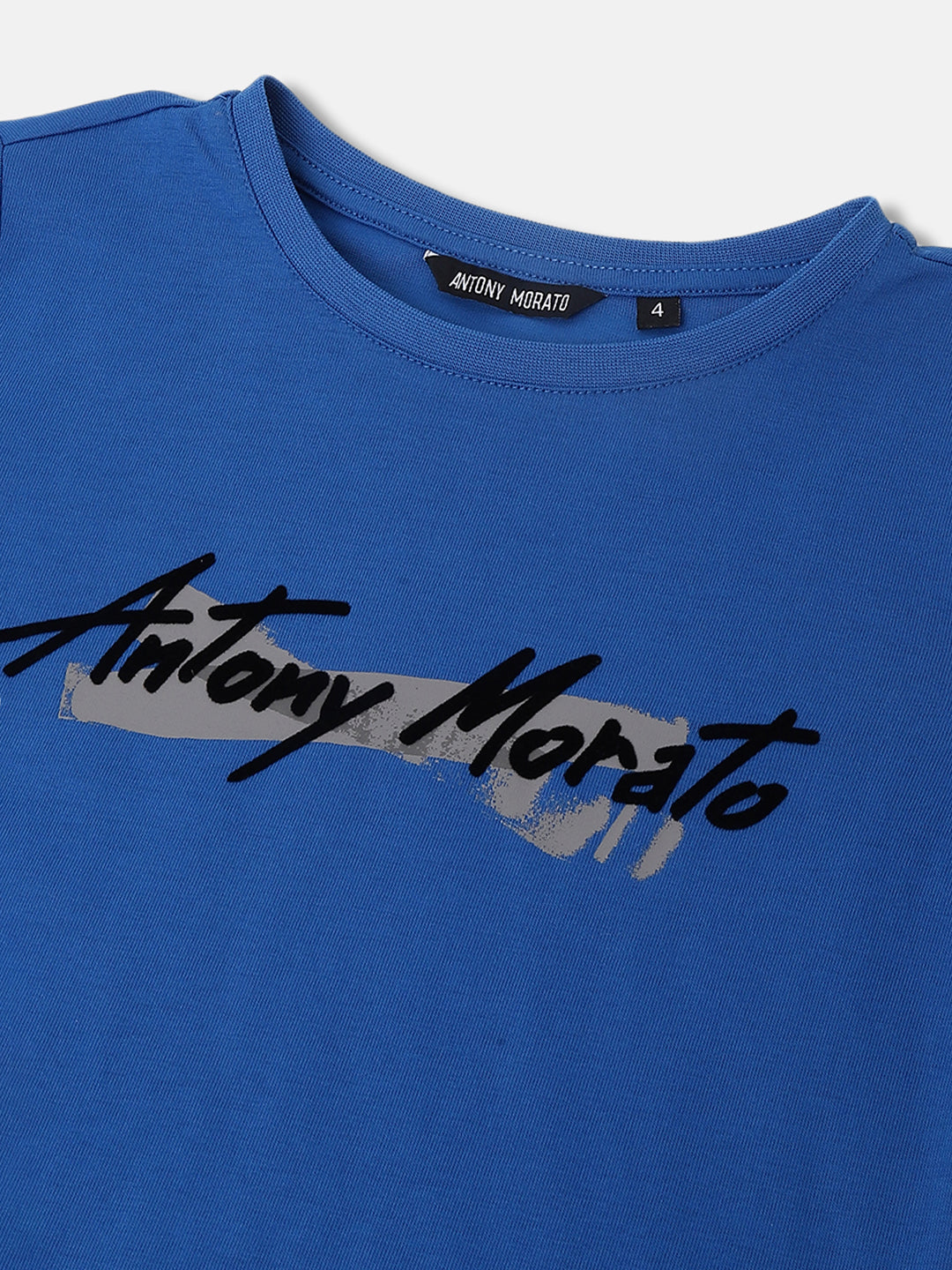 Antony Morato Kids Blue Fashion Printed Regular Fit T-Shirt