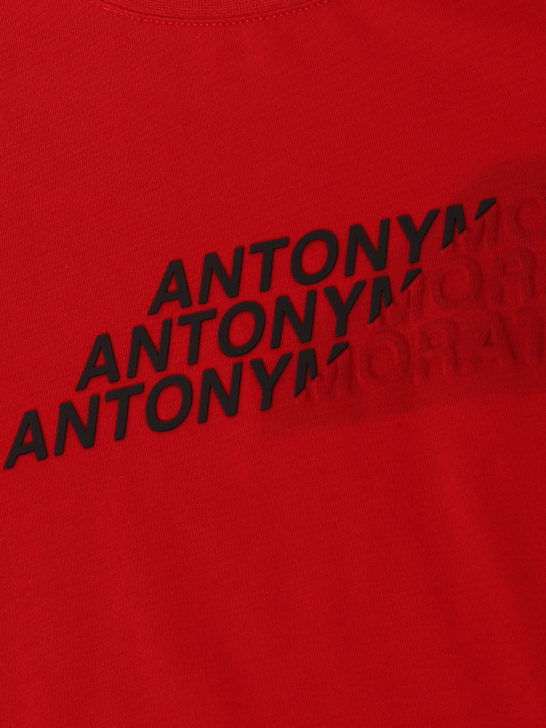 Antony Morato Kids Red Fashion Printed Regular Fit T-Shirt