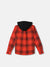 Antony Morato Kids Red Fashion Checked Regular Fit Hooded Shirt