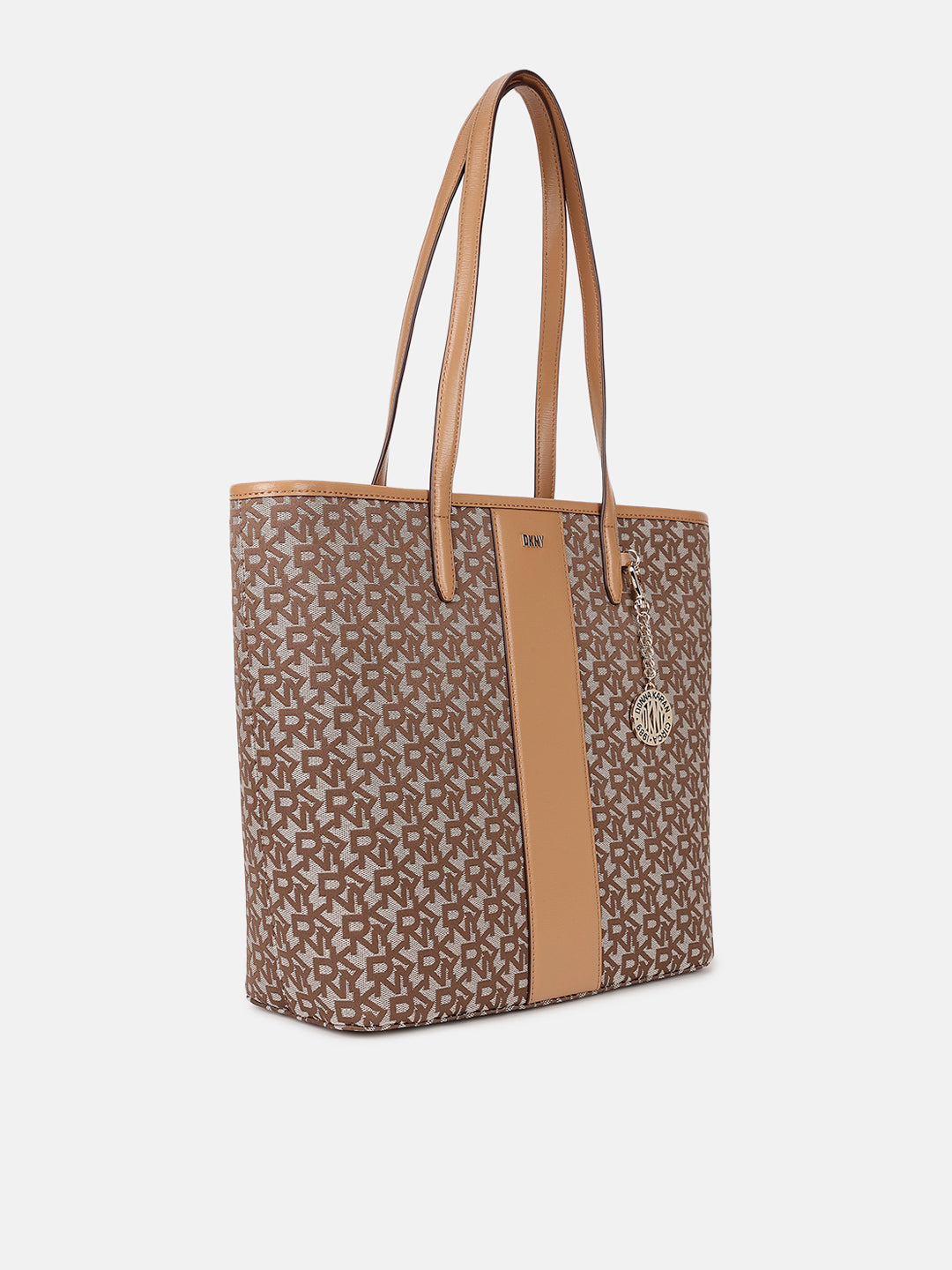 Dkny Women Beige Printed Tote Bag