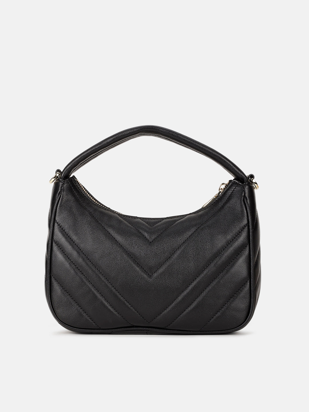 Dkny Women Black Solid Quilted Hobo Bag