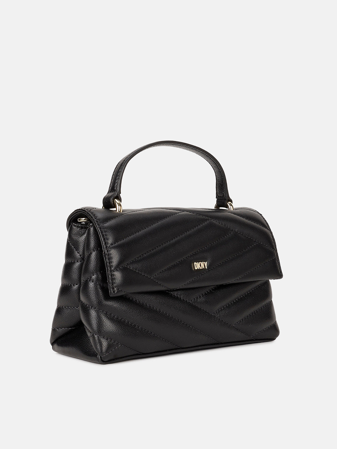 Dkny Women Black Solid Quilted Sling Bag