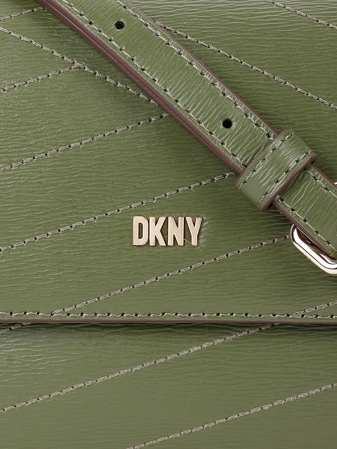 Dkny Women Green Solid Sling Bag